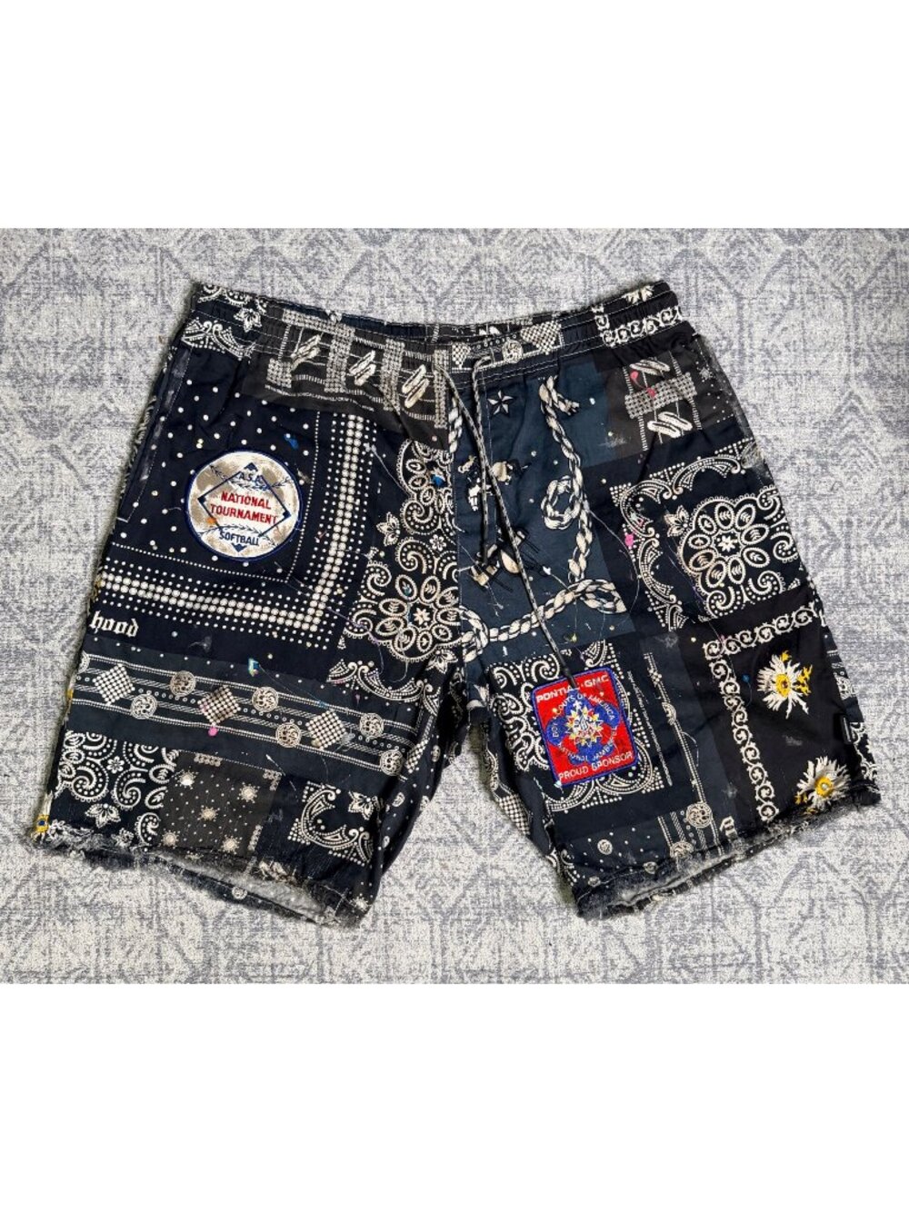 Neighborhood x Dro Lab Custom 1/1 Reworked Reworked Dyed Distressed Shorts
